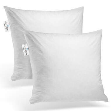 ComfyDown Pillow Inserts Cotton Throw Pillow Size 15 x 15